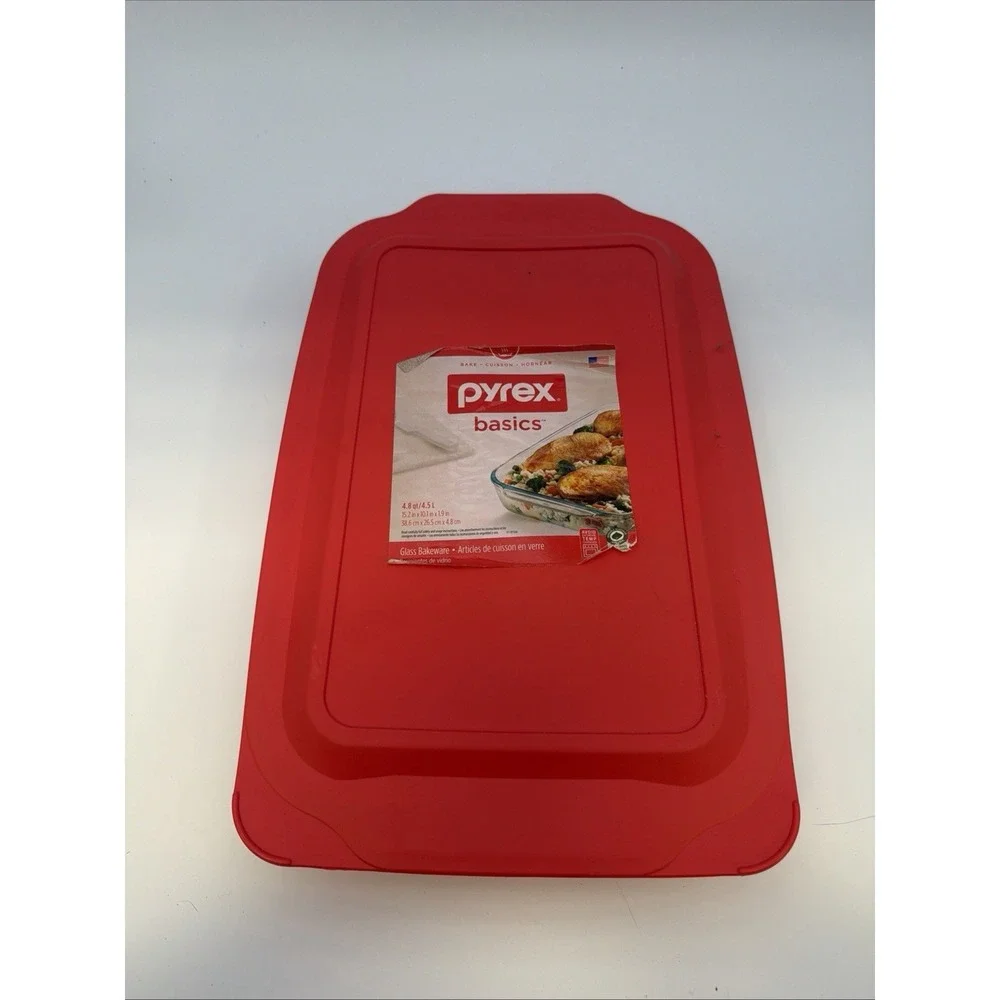 Vintage‎ Pyrex Clear Glass Large Rectangular Baking Dish 16x10x2 Corning USA
